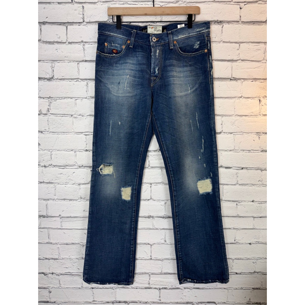 Men's Energie Straight Bootcut Jeans size 34x34 Blue Jeans Y2K 2000’s Button Fly